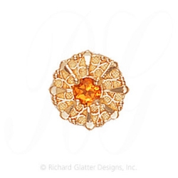 GS442 CIT - 14 Karat Gold Citrine Slide 